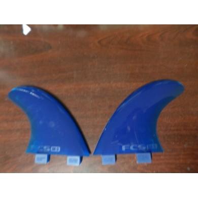 FCS M-3 Twin Fin Set softflex blue/smoke
