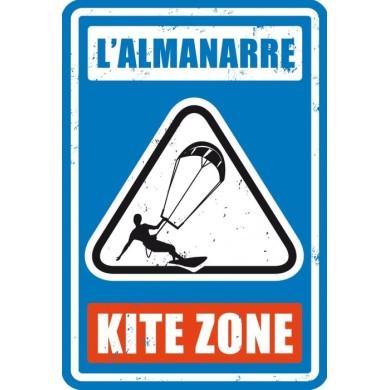 Plaque Métal Almanarre Kite Zone Big