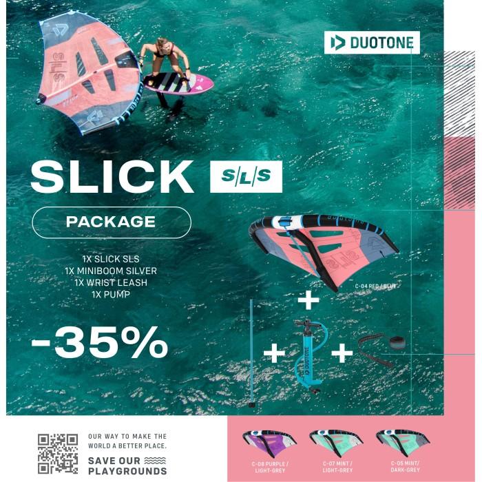 Pack Slick SLS + Boom Silver + leash + Pump