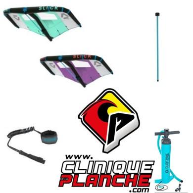 Pack Duotone Slick + Wish + leash + pompe