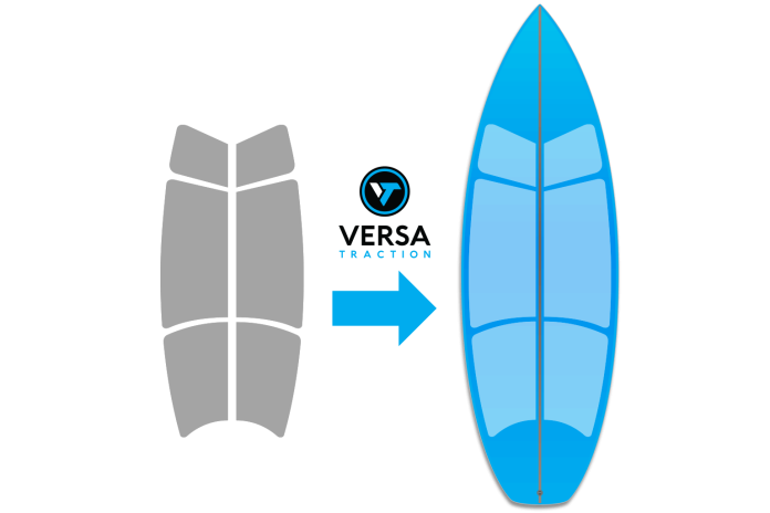 Versa traction grip transparent  Shortboard kit