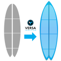 Versa traction grip transparent Shortboard fish