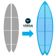 Versa traction grip transparent  Shortboard fish