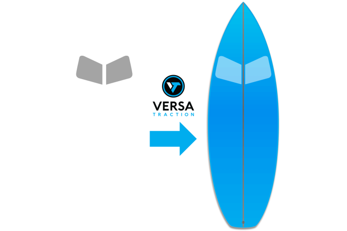 Versa traction grip transparent Short board extension